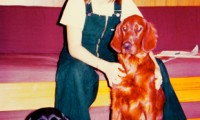 13 year-old Kathryn with the dogs
